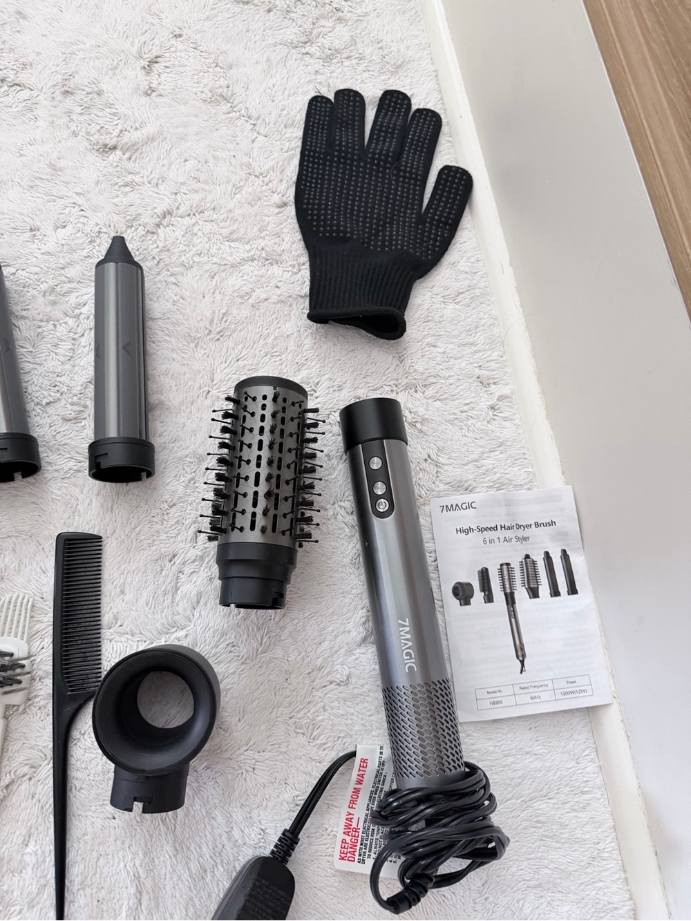 7 Magic High speed hair dryer set 6 in 1